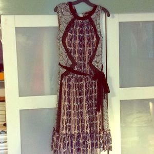 Patterned BCBG Maxazria silk dress